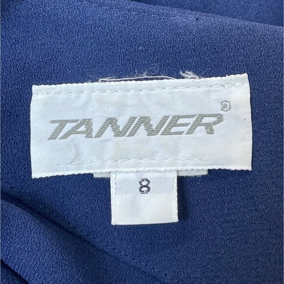 Vintage 80's Tanner Women's Royal Blue Sheath Dress Sz 8 (EUR 40) - Picture 5 of 6